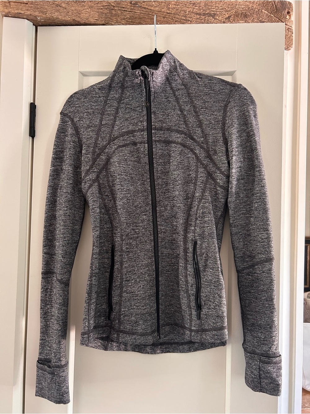 lululemon athletica Heathered Gray Full-Zip Bomber Jacket